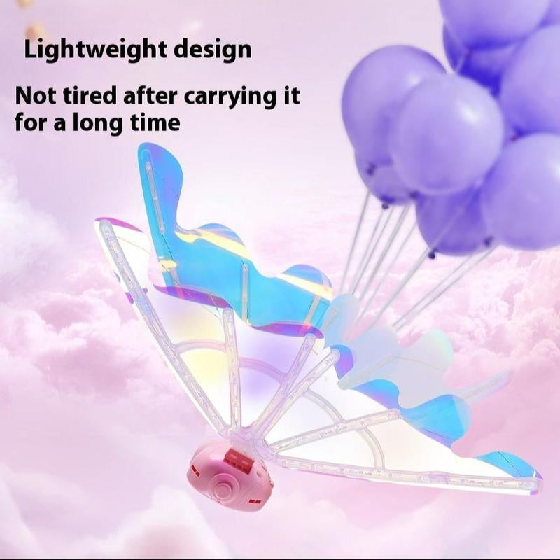 Electric Fairy Wings Costume Accessory Light up Costume Angel Wings Girl Performance Props for Kids Toys Elf Wings Party Decorations, Dress up Costume