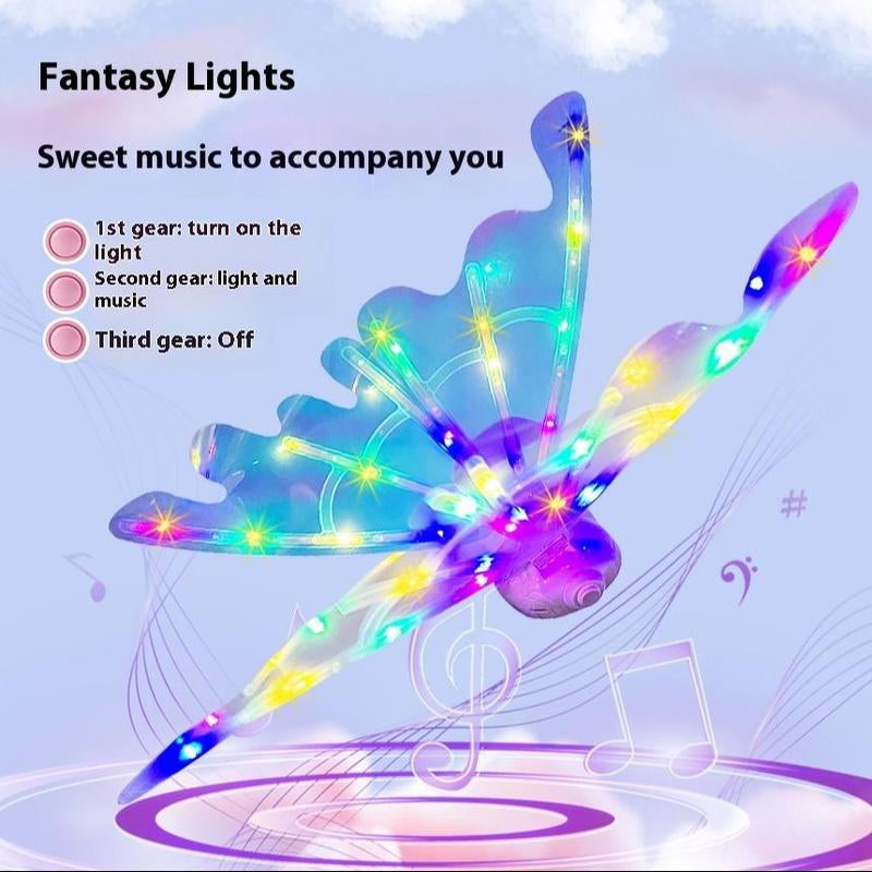 Electric Fairy Wings Costume Accessory Light up Costume Angel Wings Girl Performance Props for Kids Toys Elf Wings Party Decorations, Dress up Costume